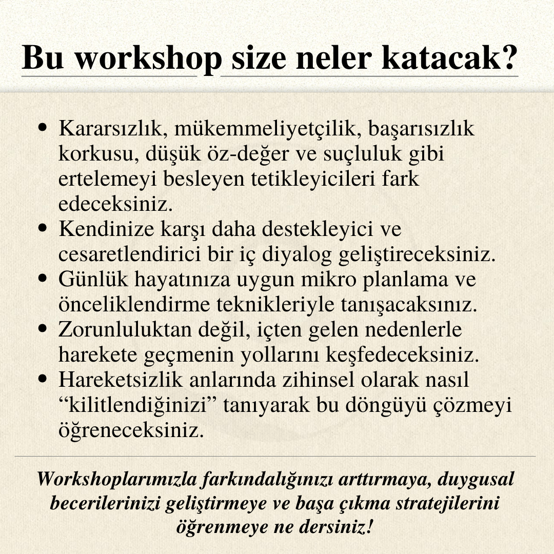 Yarın Değil, Bugün: Erteleme Döngüsünden Çıkış