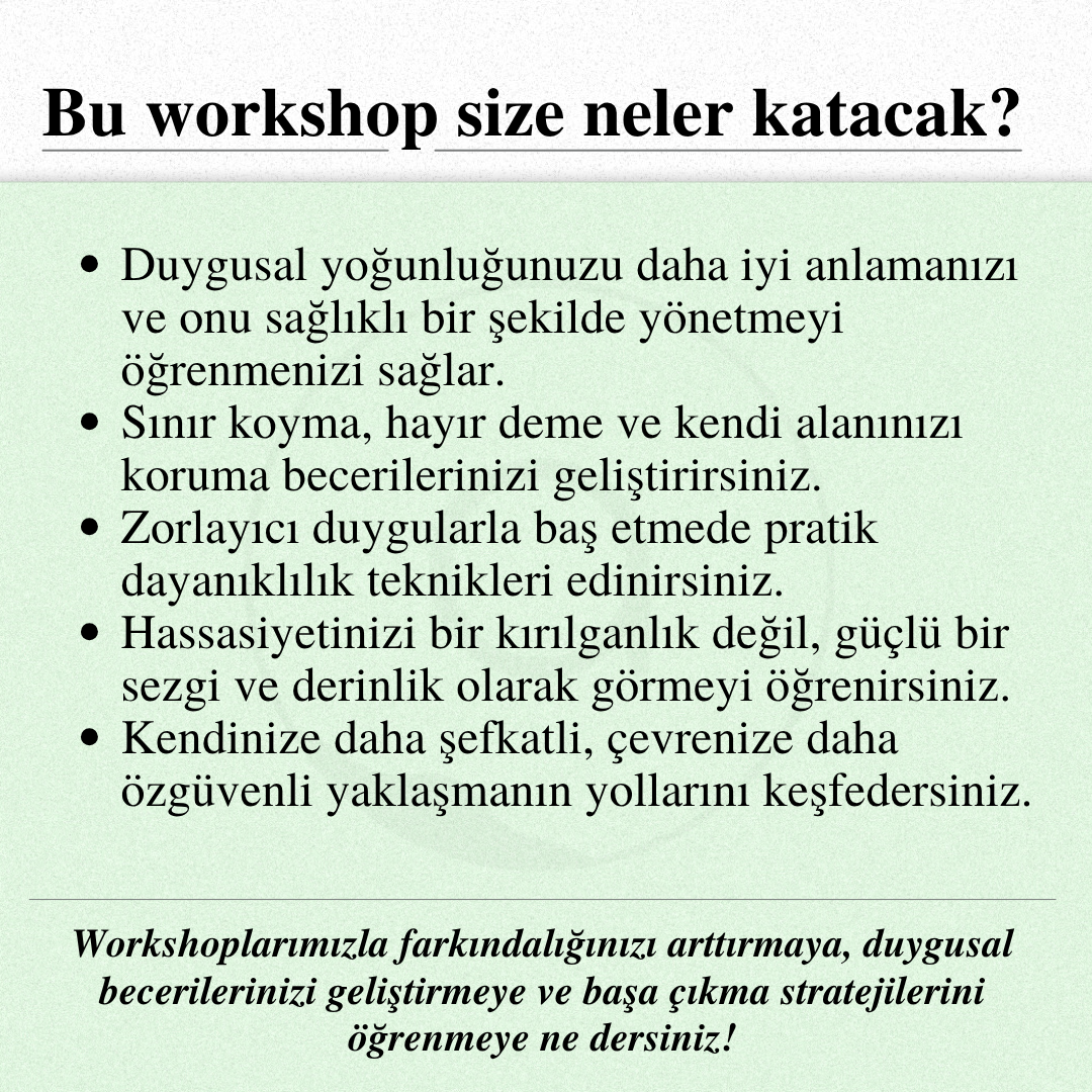 Hassas ama Güçlü: Hassas Ruhlar için Dayanıklılık Atölyesi