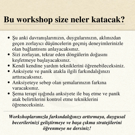 Şema Terapi Işığında Anksiyete ve Panik Atak İle Başa Çıkma