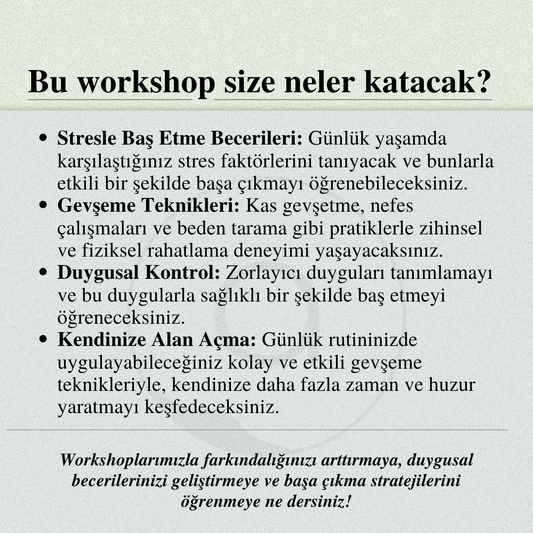 Mindfulness Temelli Stres Azaltma ve Gevşeme Uygulamaları