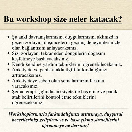 Şema Terapi Işığında Anksiyete ve Panik Atak İle Başa Çıkma