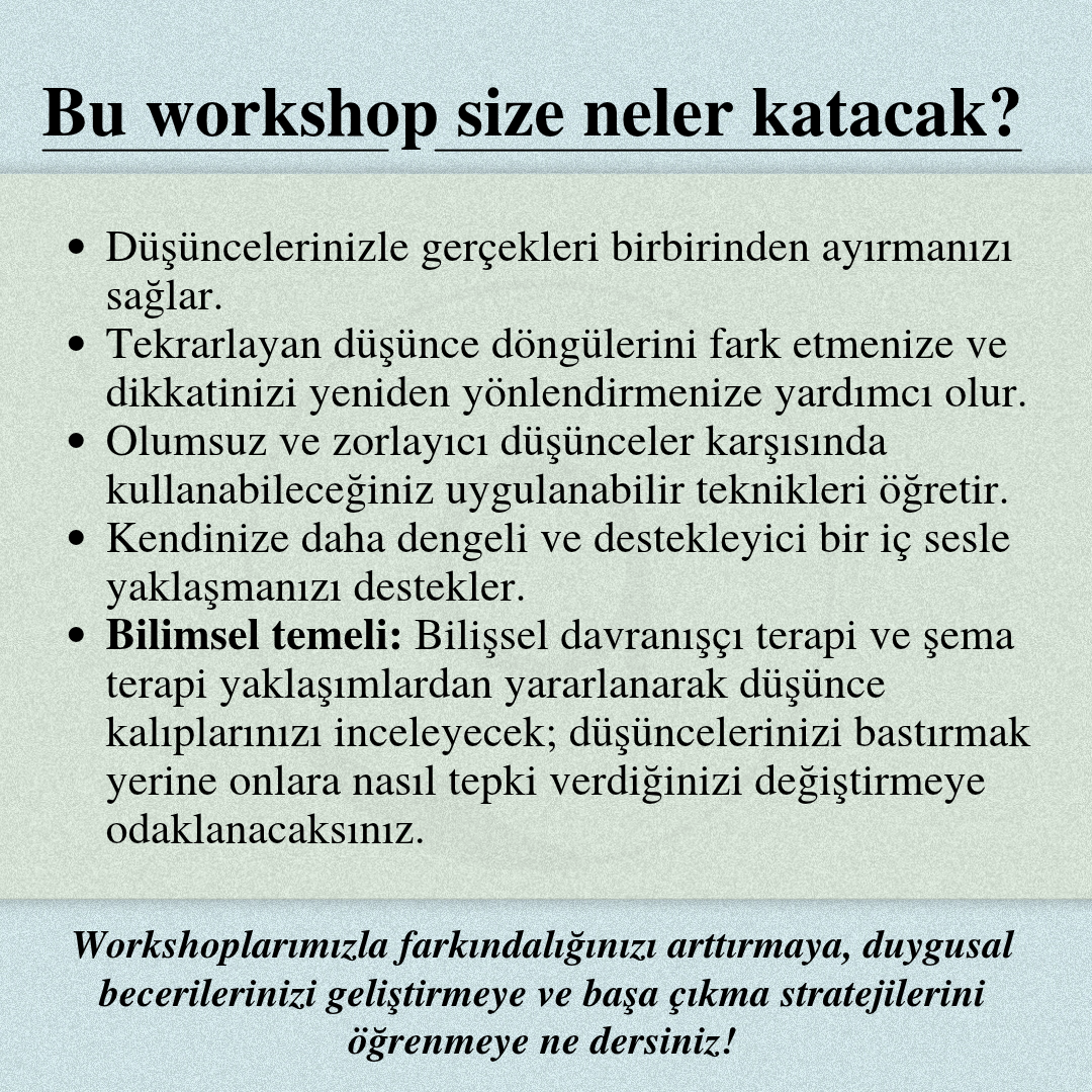 Zihnin Gürültüsünü Kısmak: Olumsuz Düşünceleri Yönetme Becerileri