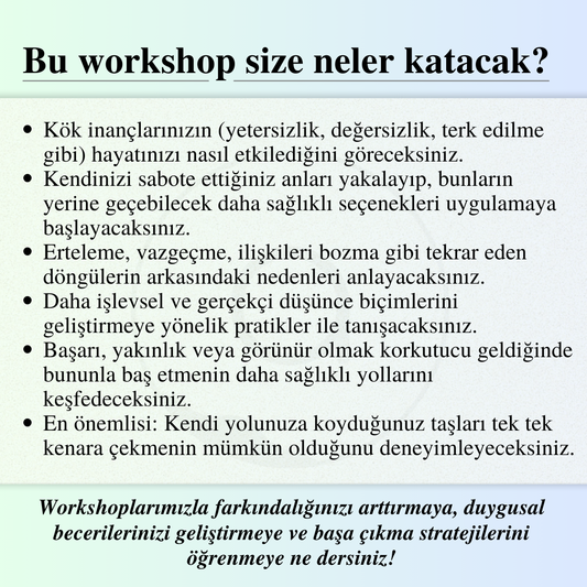 Kök İnançlar ve Kendini Sabote Etme: Fark Etmeden Kendi Yoluna Taş Koymayı Bırakmak