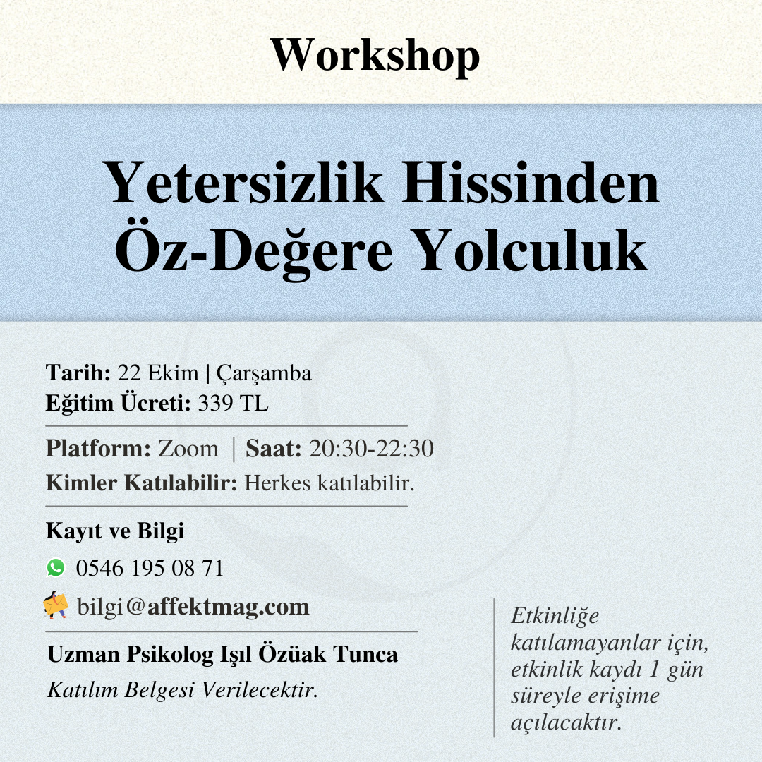 Yetersizlik Hissinden Öz-Değere Yolculuk