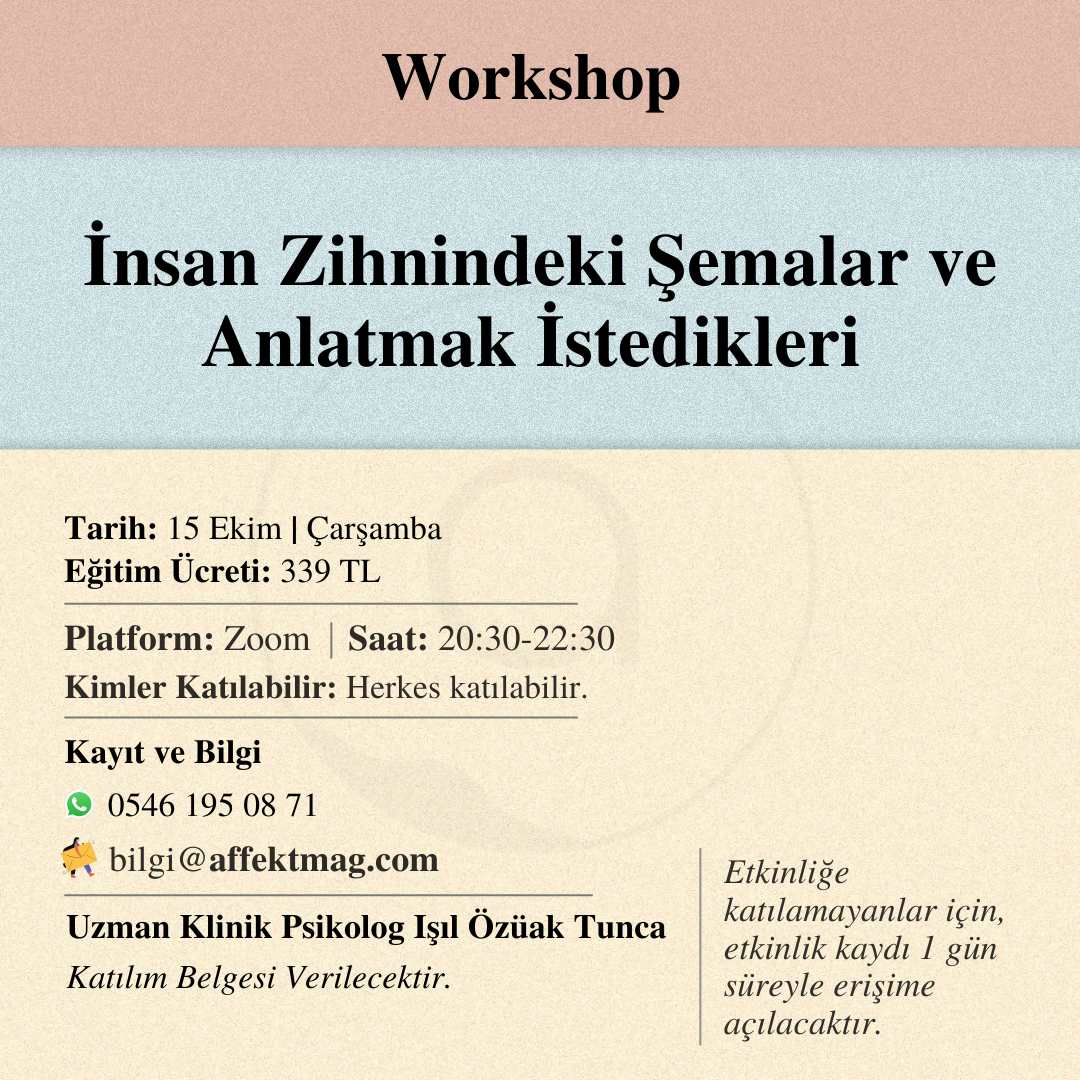 İnsan Zihnindeki Şemalar ve Anlatmak İstedikleri