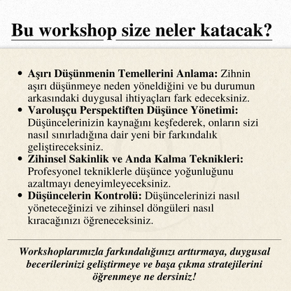 Aşırı Düşünme (Overthinking) ile Başa Çıkma: Zihinsel Sakinliği Keşfetmek