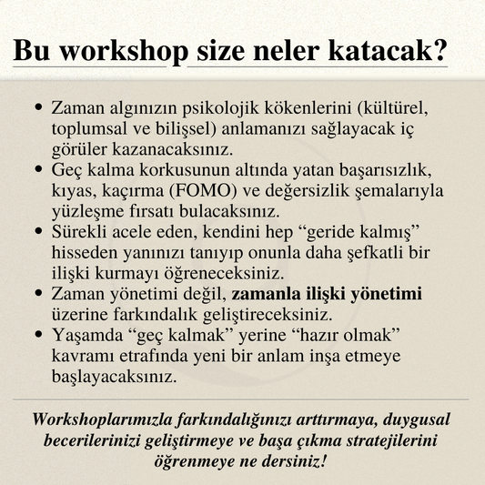 Geç Kaldım Korkusu: Zaman Algısı ve Yaşam Ritmi Üzerine