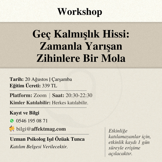 Geç Kalmışlık Hissi: Zamanla Yarışan Zihinlere Bir Mola