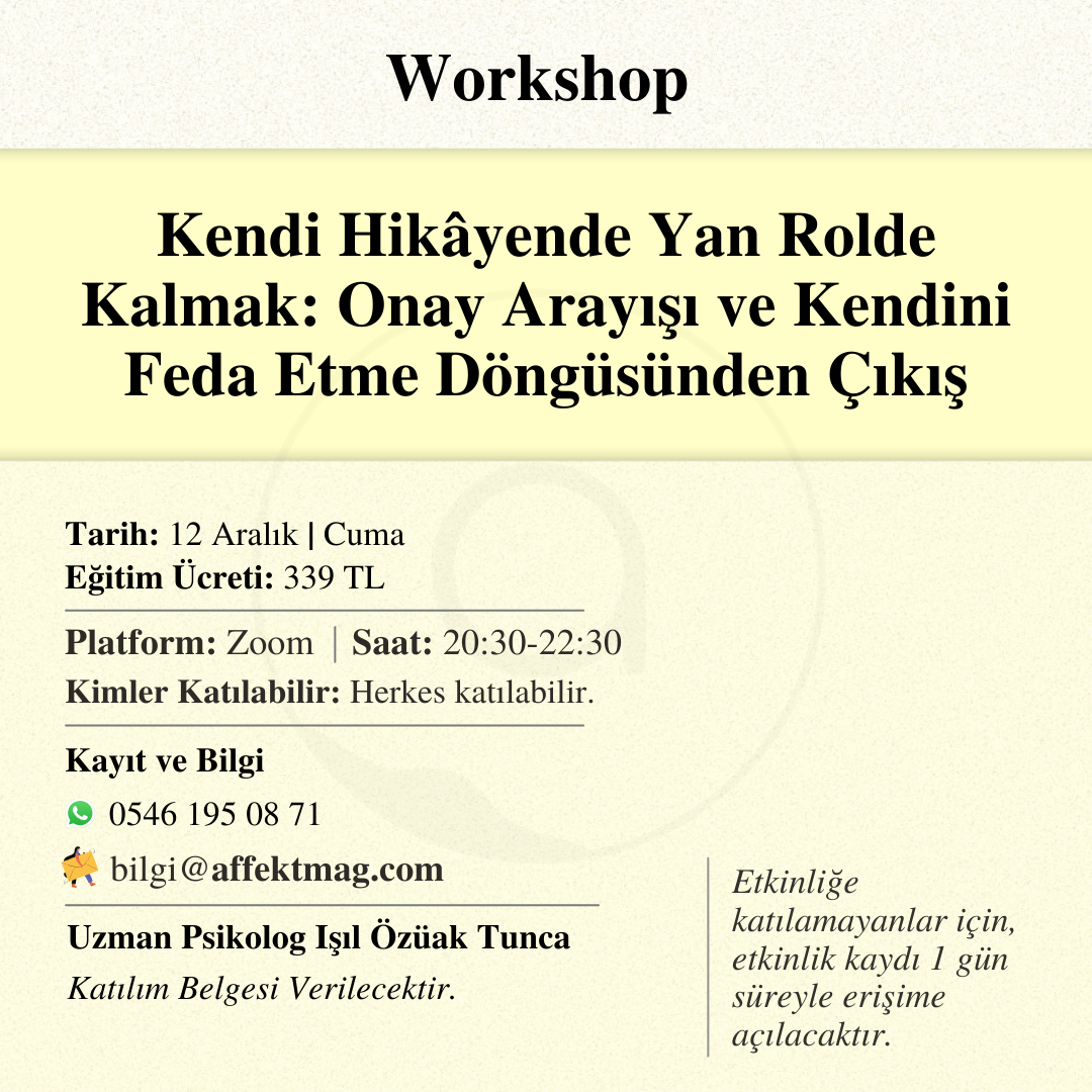 Kendi Hikâyende Yan Rolde Kalmak: Onay Arayışı ve Kendini Feda Etme Döngüsünden Çıkış