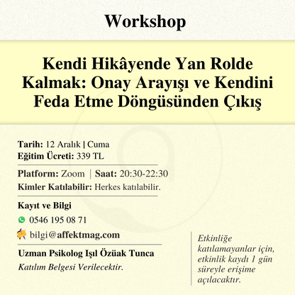 Kendi Hikâyende Yan Rolde Kalmak: Onay Arayışı ve Kendini Feda Etme Döngüsünden Çıkış