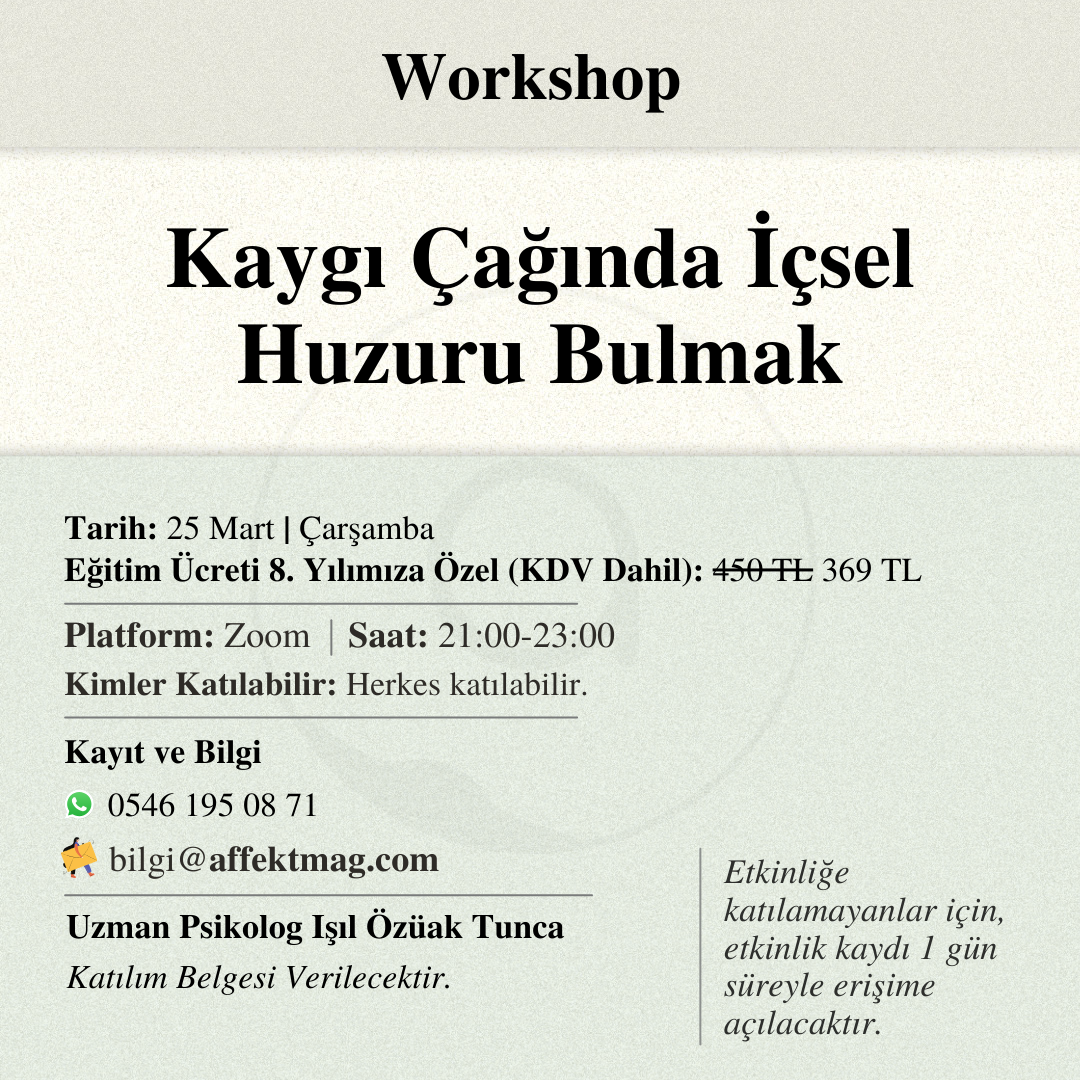 Kaygı Çağında İçsel Huzuru Bulmak