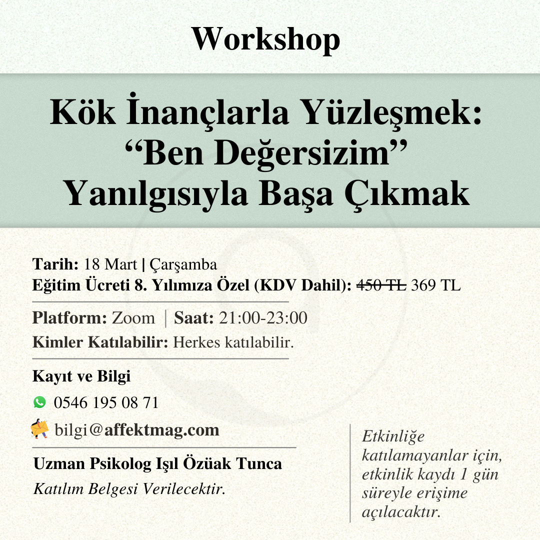 Kök İnançlarla Yüzleşmek: “Ben Değersizim” Yanılgısıyla Başa Çıkmak