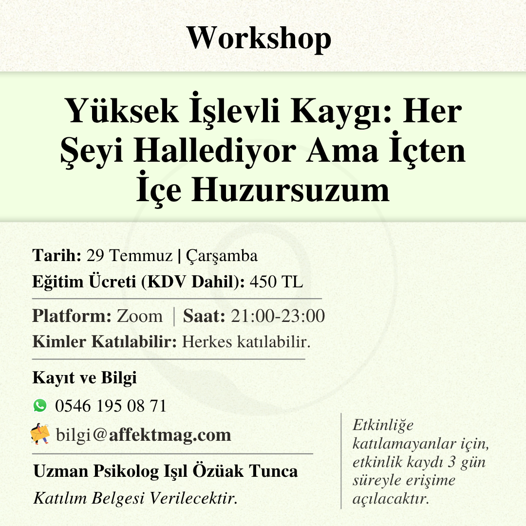 Yüksek İşlevli Kaygı: Her Şeyi Hallediyor Ama İçten İçe Huzursuzum