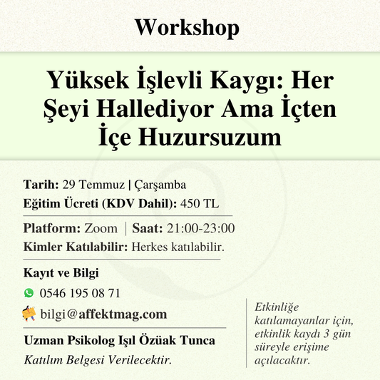 Yüksek İşlevli Kaygı: Her Şeyi Hallediyor Ama İçten İçe Huzursuzum