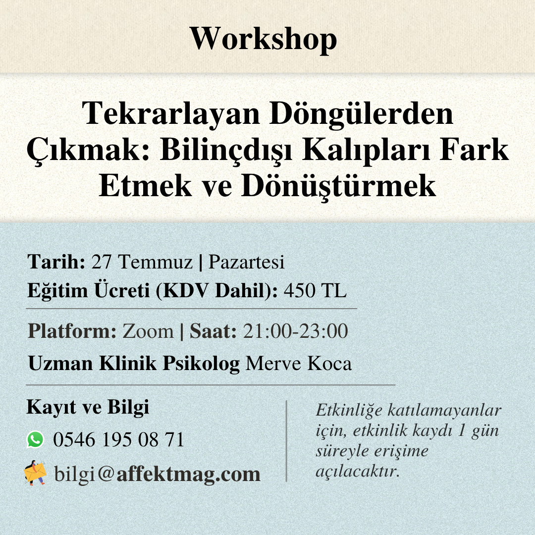 Tekrarlayan Döngülerden Çıkmak: Bilinçdışı Kalıpları Fark Etmek ve Dönüştürmek