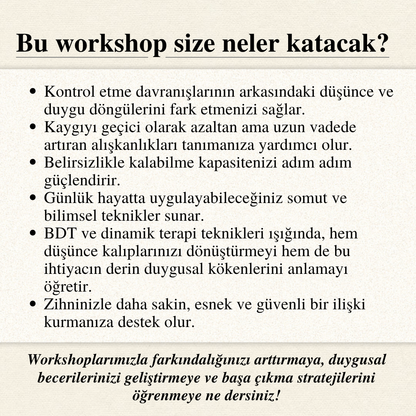 Kontrol Etme İhtiyacı ve Kaygı: Belirsizlikle Kalabilmeyi Öğrenmek