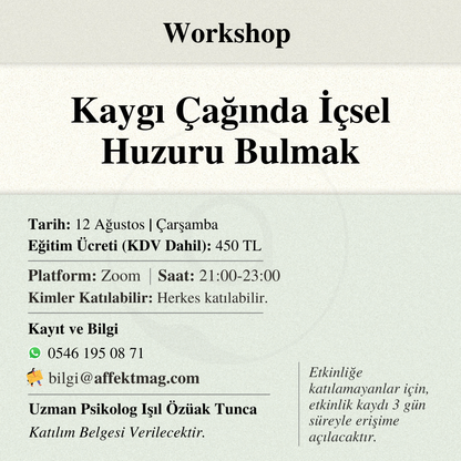 Kaygı Çağında İçsel Huzuru Bulmak