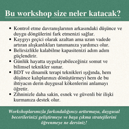 Kontrol Etme İhtiyacı ve Kaygı: Belirsizlikle Kalabilmeyi Öğrenmek