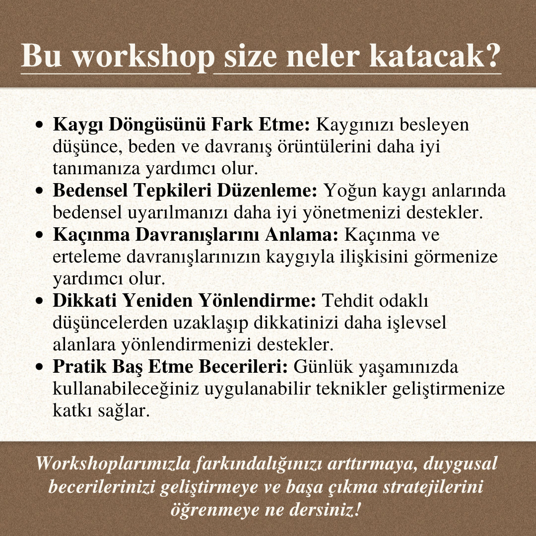 Kaygı Döngüsünü Kırmak: Zihin ve Bedenle Uygulamalı Çalışma