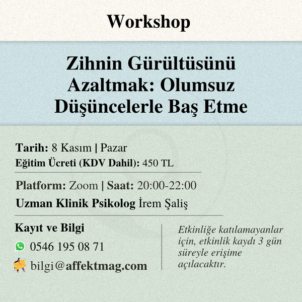 Zihnin Gürültüsünü Kısmak: Olumsuz Düşünceleri Yönetme Becerileri