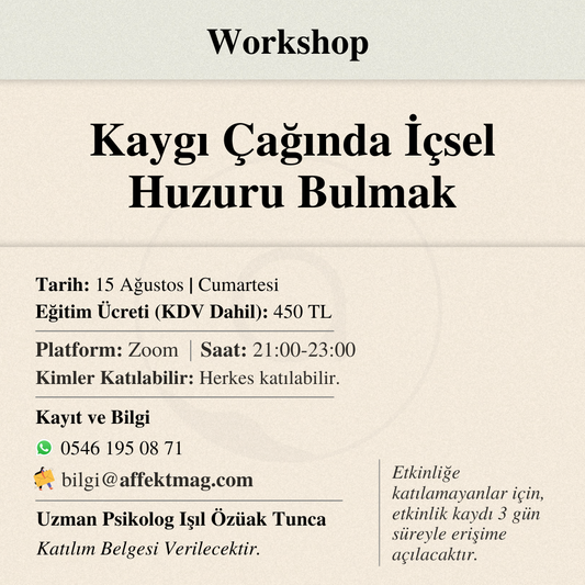 Kaygı Çağında İçsel Huzuru Bulmak