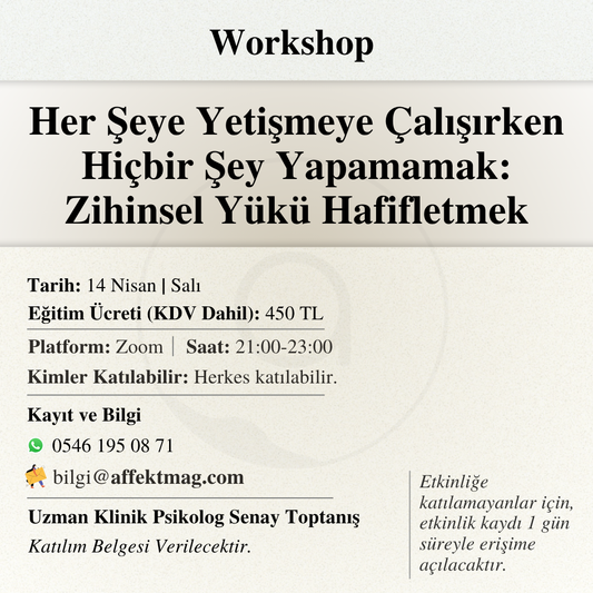 Her Şeye Yetişmeye Çalışırken Hiçbir Şey Yapamamak: Zihinsel Yükü Hafifletmek