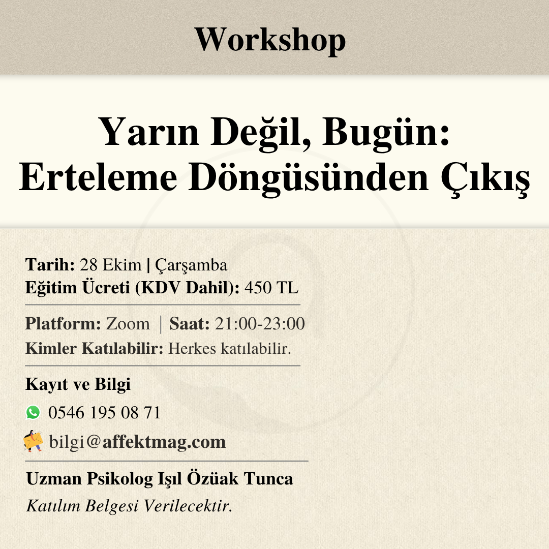 Yarın Değil, Bugün: Erteleme Döngüsünden Çıkış