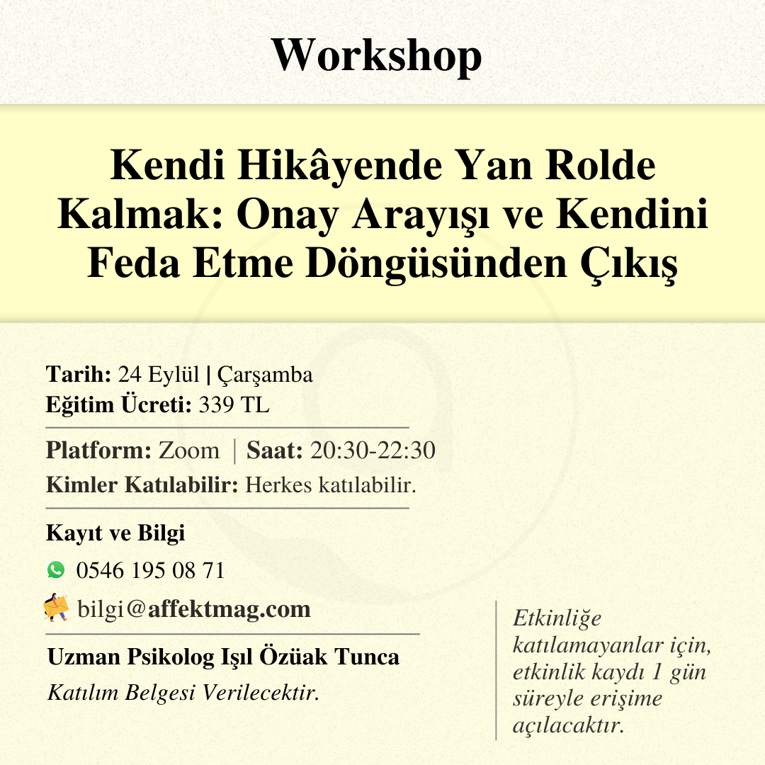 Kendi Hikâyende Yan Rolde Kalmak: Onay Arayışı ve Kendini Feda Etme Döngüsünden Çıkış