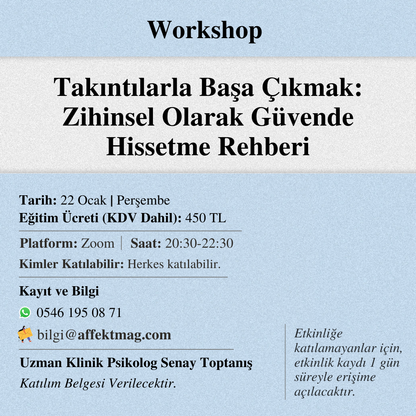 Takıntılarla Başa Çıkmak: Zihinsel Olarak Güvende Hissetme Rehberi