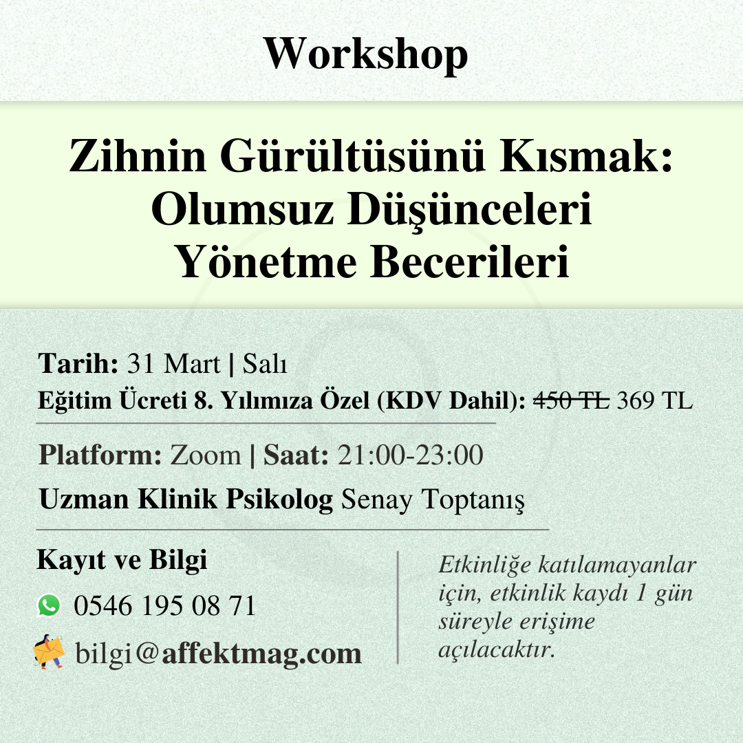 Zihnin Gürültüsünü Kısmak: Olumsuz Düşünceleri Yönetme Becerileri