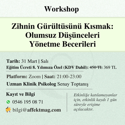 Zihnin Gürültüsünü Kısmak: Olumsuz Düşünceleri Yönetme Becerileri