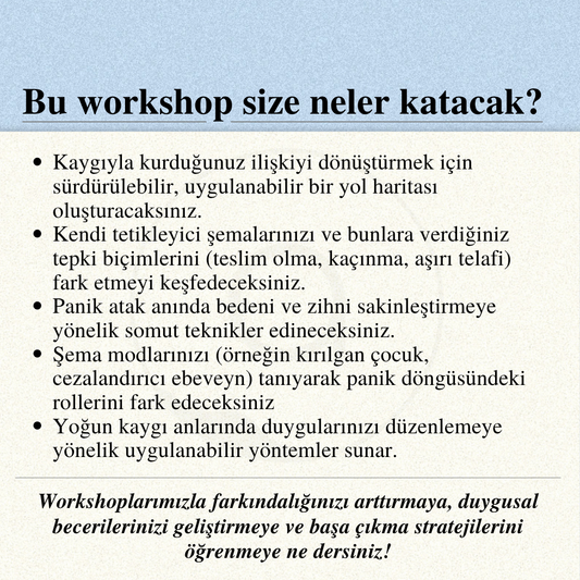 Şema Terapi Işığında Anksiyete ve Panik Atak İle Başa Çıkma